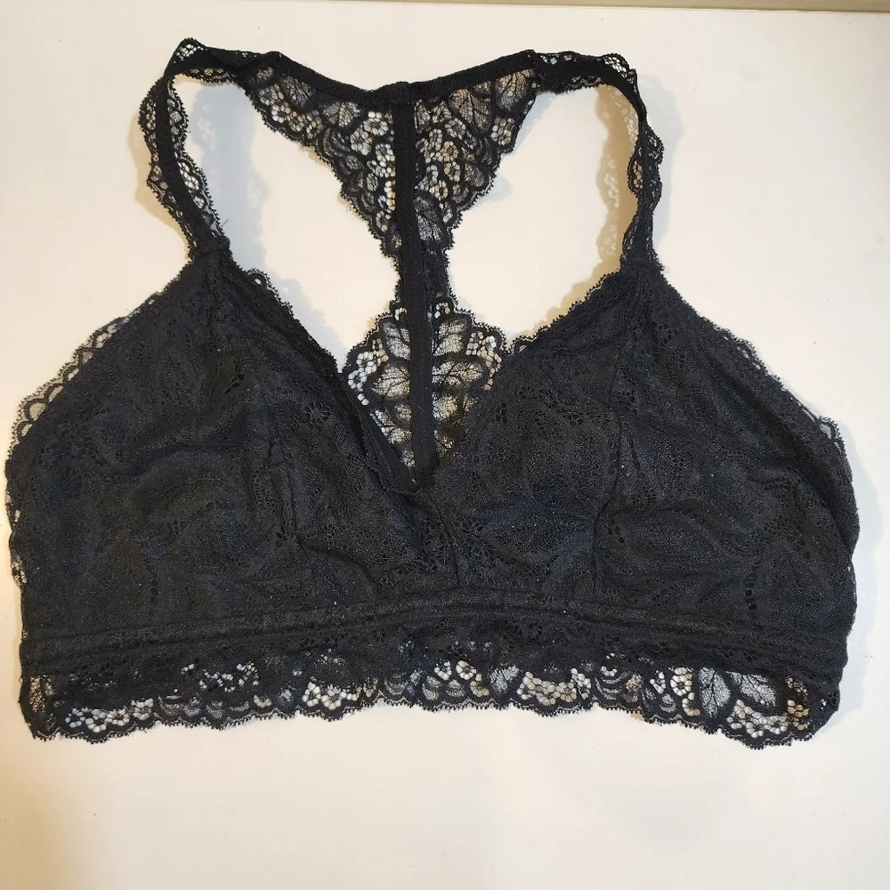 AUDEN black lace Bralette Size L
